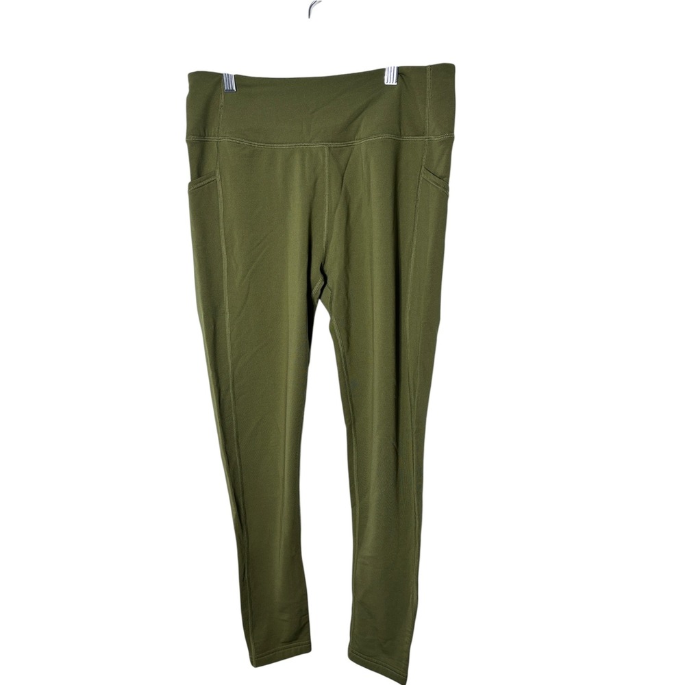 Wool x women's medium McKenna leggings in green hip pockets capsule minimalist